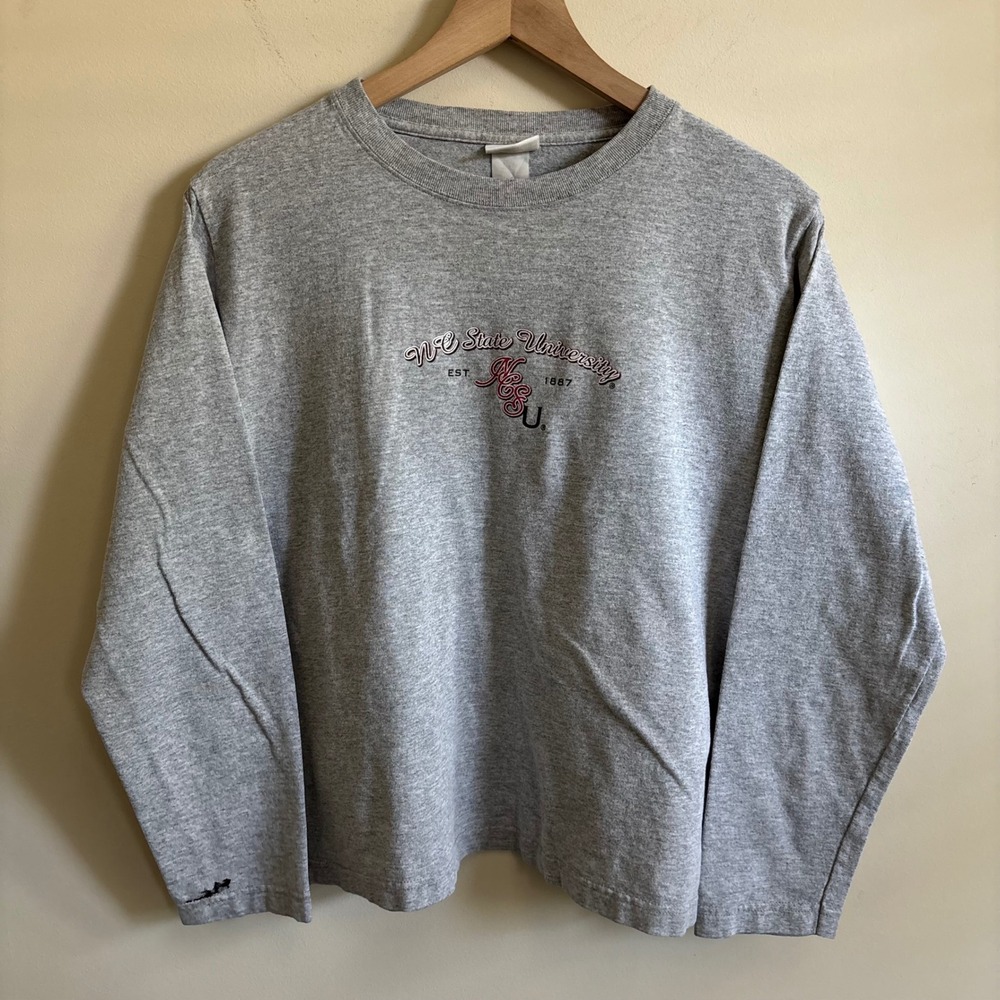 Jansport NC State University Long Sleeve T-Shirt Heather Grey XL Wolfpack